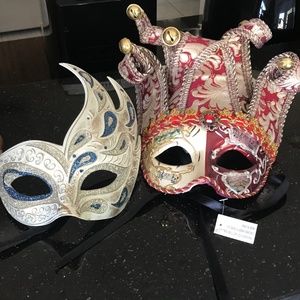 Authentic Masquerade Ball Masks - 2 masks - NWT